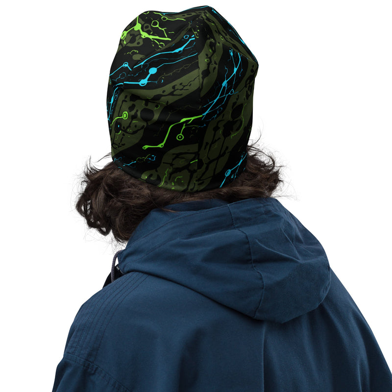 Neuro-Stripe Bio-Neural Night CAMO Beanie - Head