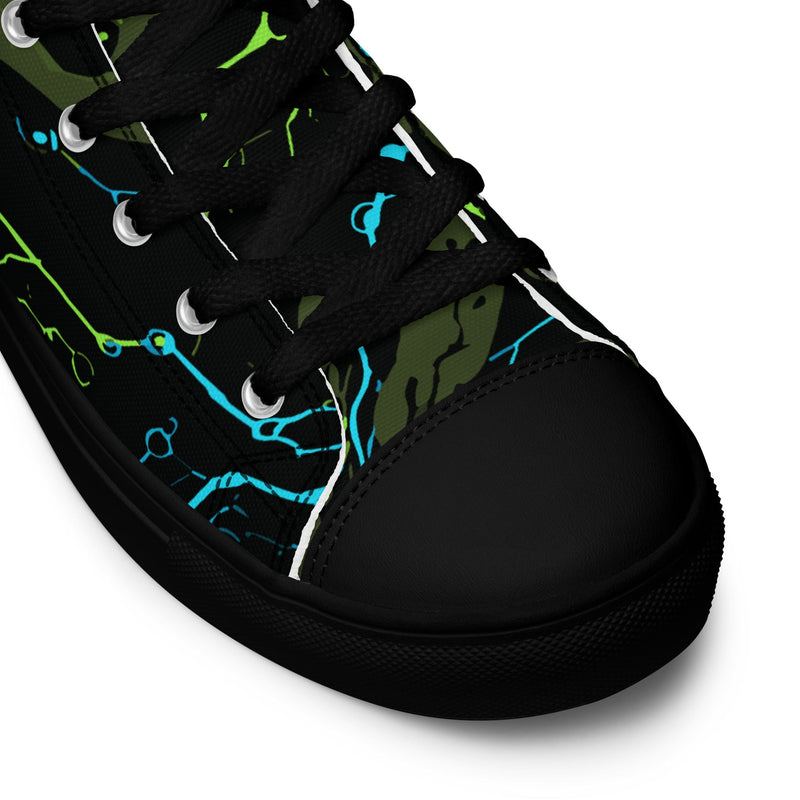 Neuro-Stripe Bio-Neural Night CAMO Mens High-Top Canvas Shoes