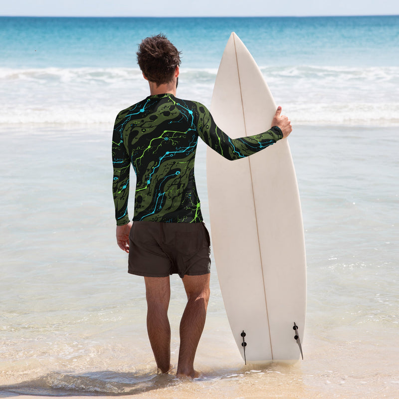 Neuro-Stripe Bio-Neural Night CAMO Mens Long-Sleeve Rash Guard - LS