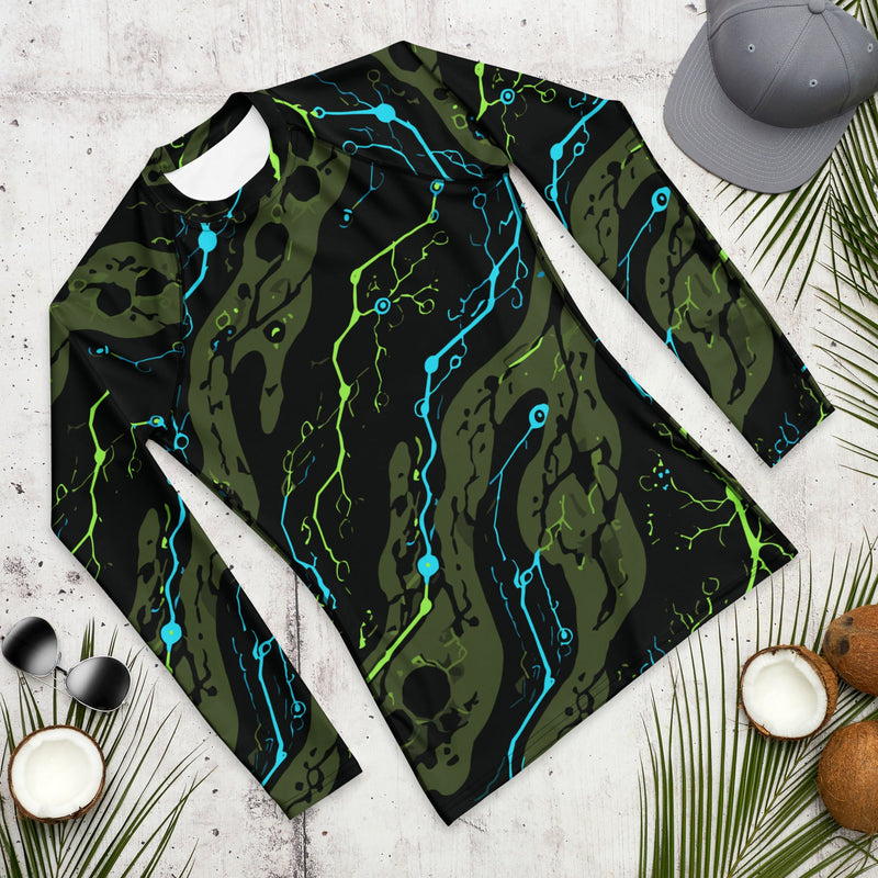Neuro-Stripe Bio-Neural Night CAMO Mens Long-Sleeve Rash Guard - LS