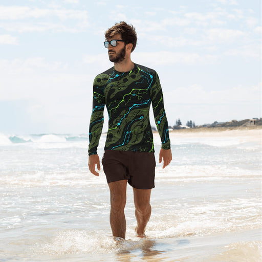 Neuro-Stripe Bio-Neural Night CAMO Mens Long-Sleeve Rash Guard - XS - LS