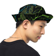 Neuro-Stripe Bio-Neural Night CAMO Reversible Bucket Hat - Head