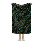 Neuro-Stripe Bio-Neural Night CAMO Sherpa Blanket - 37″×57″