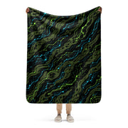 Neuro-Stripe Bio-Neural Night CAMO Sherpa Blanket - 50″×60″