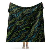 Neuro-Stripe Bio-Neural Night CAMO Sherpa Blanket - 60″×80″