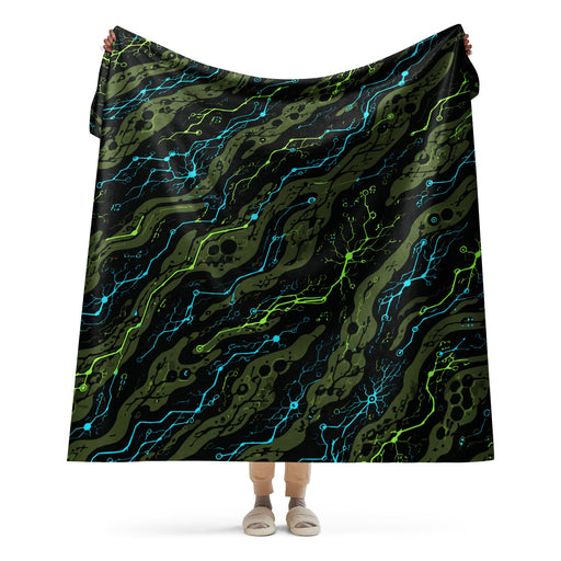 Neuro-Stripe Bio-Neural Night CAMO Sherpa Blanket - 60″×80″