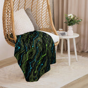 Neuro-Stripe Bio-Neural Night CAMO Sherpa Blanket