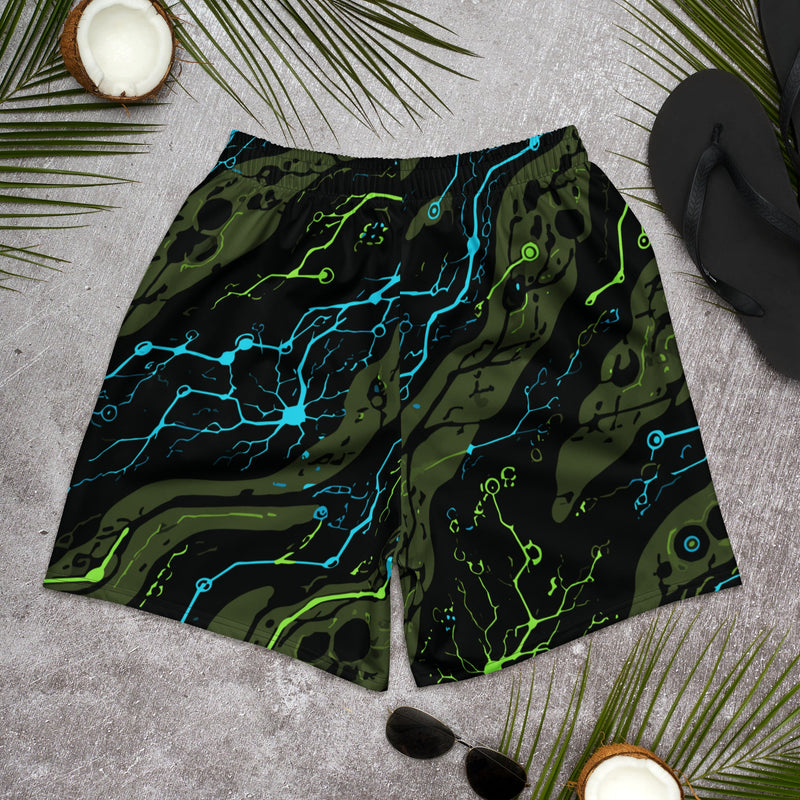 Neuro-Stripe Bio-Neural Night CAMO Unisex Athletic Long Shorts