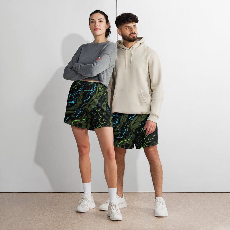 Neuro-Stripe Bio-Neural Night CAMO Unisex Athletic Long Shorts