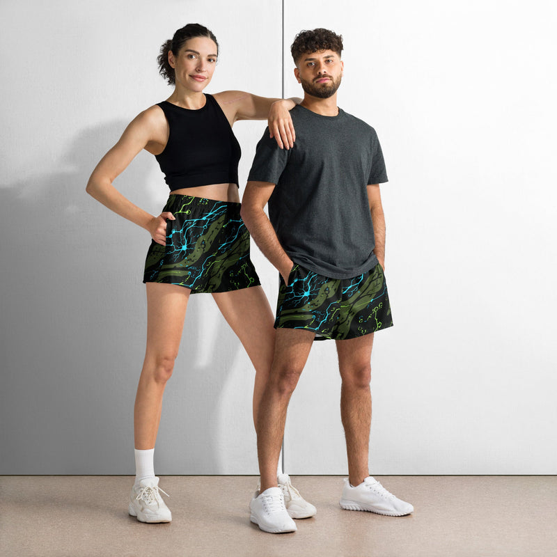 Neuro-Stripe Bio-Neural Night CAMO Unisex Athletic Shorts
