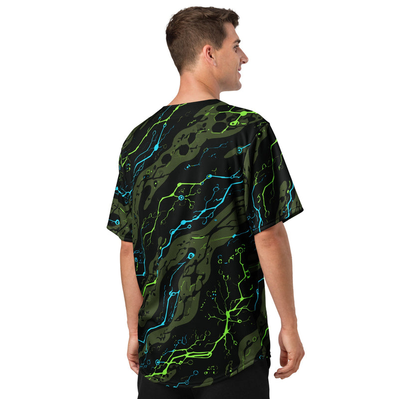 Neuro-Stripe Bio-Neural Night CAMO Unisex Baseball Jersey