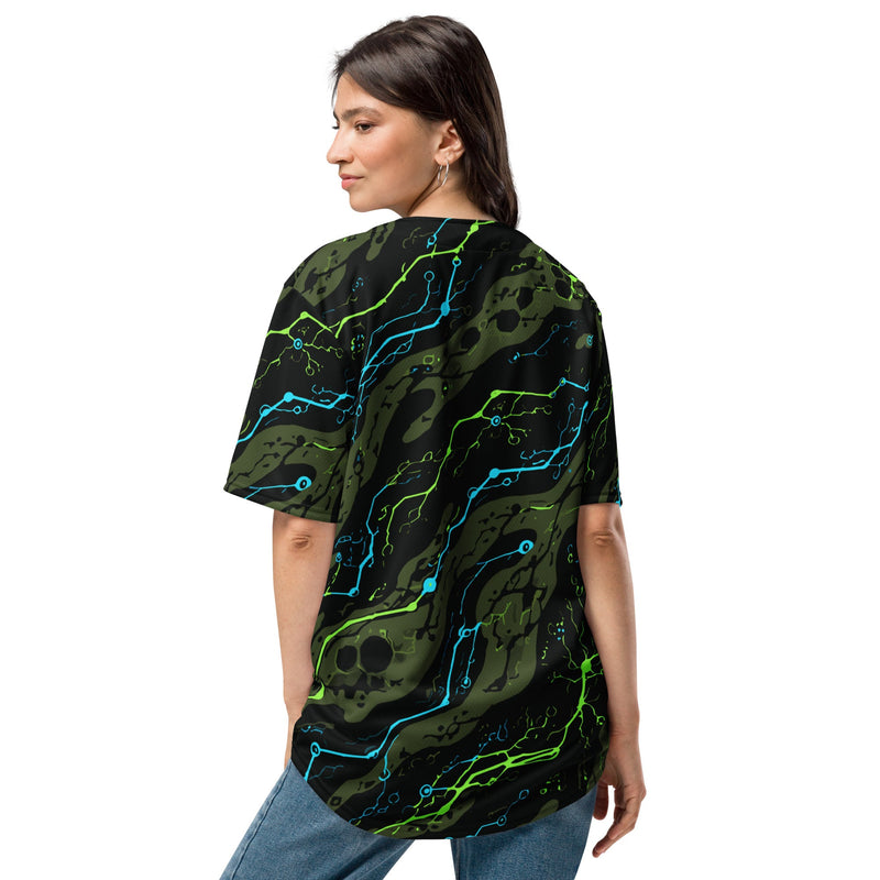 Neuro-Stripe Bio-Neural Night CAMO Unisex Baseball Jersey
