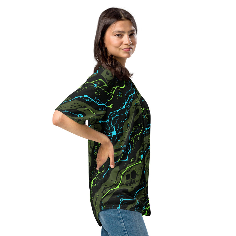 Neuro-Stripe Bio-Neural Night CAMO Unisex Baseball Jersey