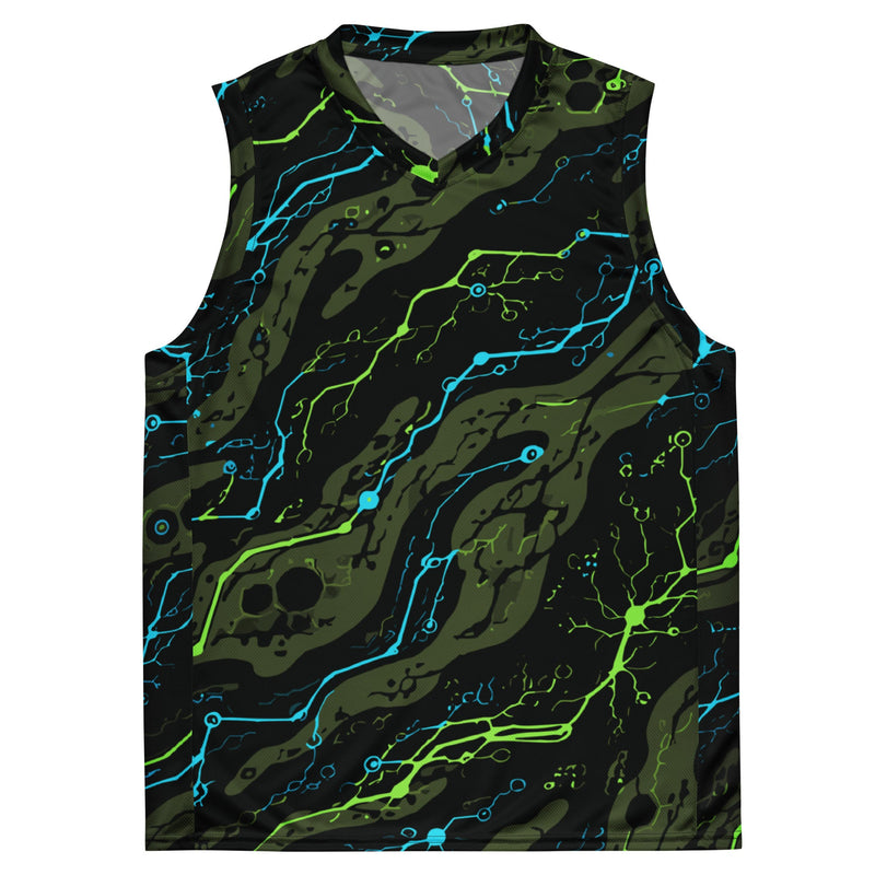 Neuro-Stripe Bio-Neural Night CAMO Unisex Basketball Jersey