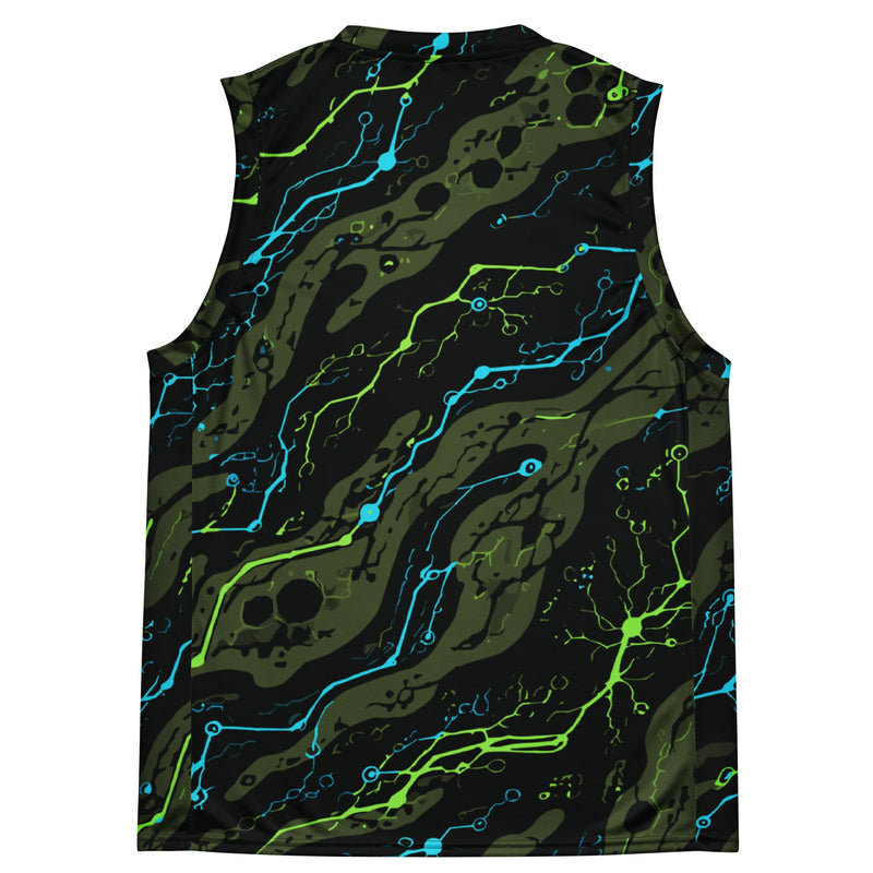 Neuro-Stripe Bio-Neural Night CAMO Unisex Basketball Jersey