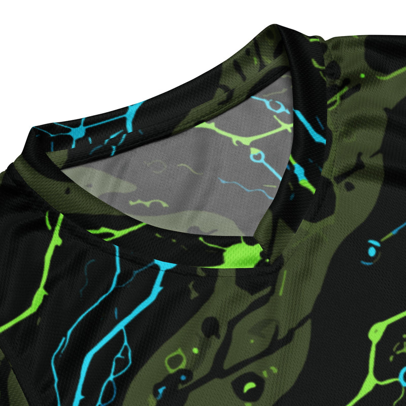 Neuro-Stripe Bio-Neural Night CAMO Unisex Basketball Jersey
