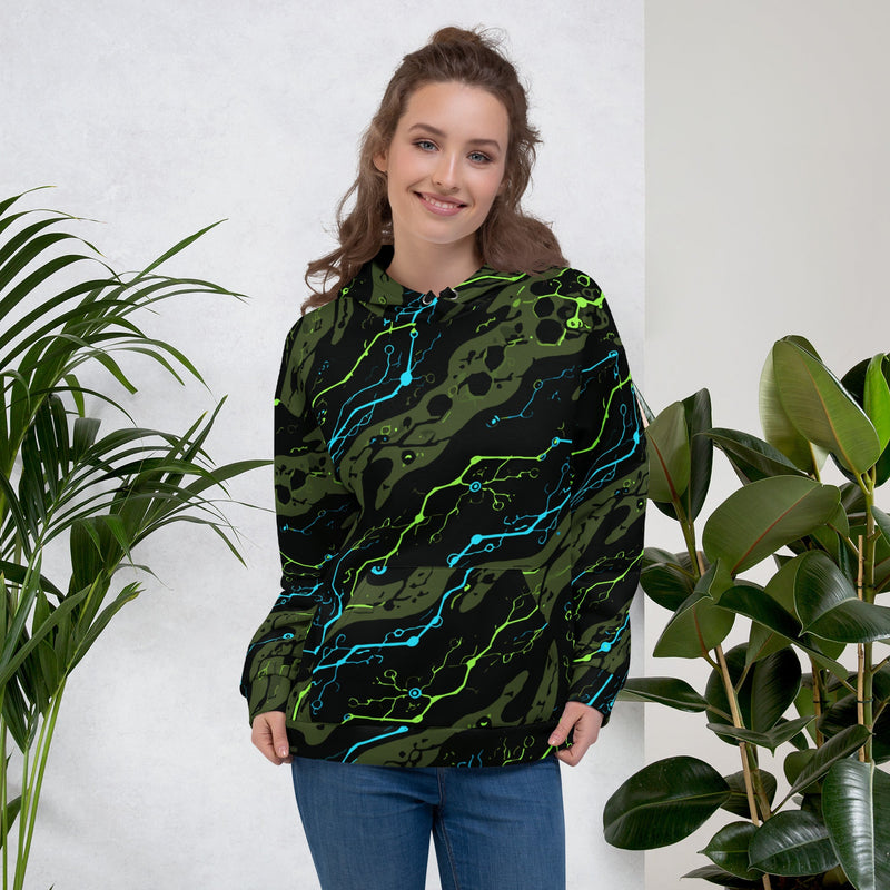 Neuro-Stripe Bio-Neural Night CAMO Unisex Hoodie
