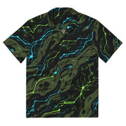 Neuro-Stripe Bio-Neural Night CAMO Unisex Short-Sleeve Button Shirt - 2XS - Button-Up