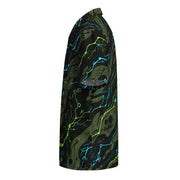 Neuro-Stripe Bio-Neural Night CAMO Unisex Short-Sleeve Button Shirt - Button-Up