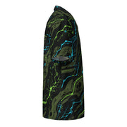 Neuro-Stripe Bio-Neural Night CAMO Unisex Short-Sleeve Button Shirt - Button-Up
