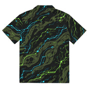 Neuro-Stripe Bio-Neural Night CAMO Unisex Short-Sleeve Button Shirt - Button-Up
