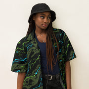 Neuro-Stripe Bio-Neural Night CAMO Unisex Short-Sleeve Button Shirt - Button-Up