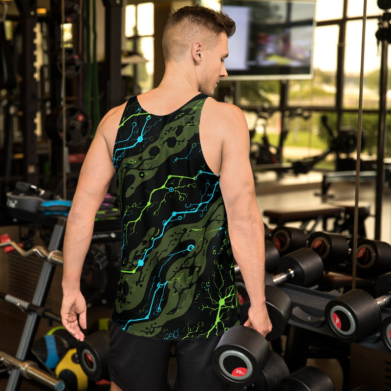 Neuro-Stripe Bio-Neural Night CAMO Unisex Tank Top - Shirt