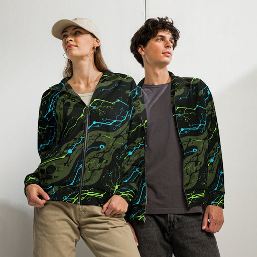 Neuro-Stripe Bio-Neural Night CAMO Unisex Track Jacket - 2XS