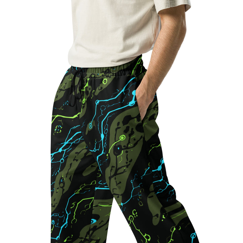 Neuro-Stripe Bio-Neural Night CAMO Unisex Wide-Leg Joggers