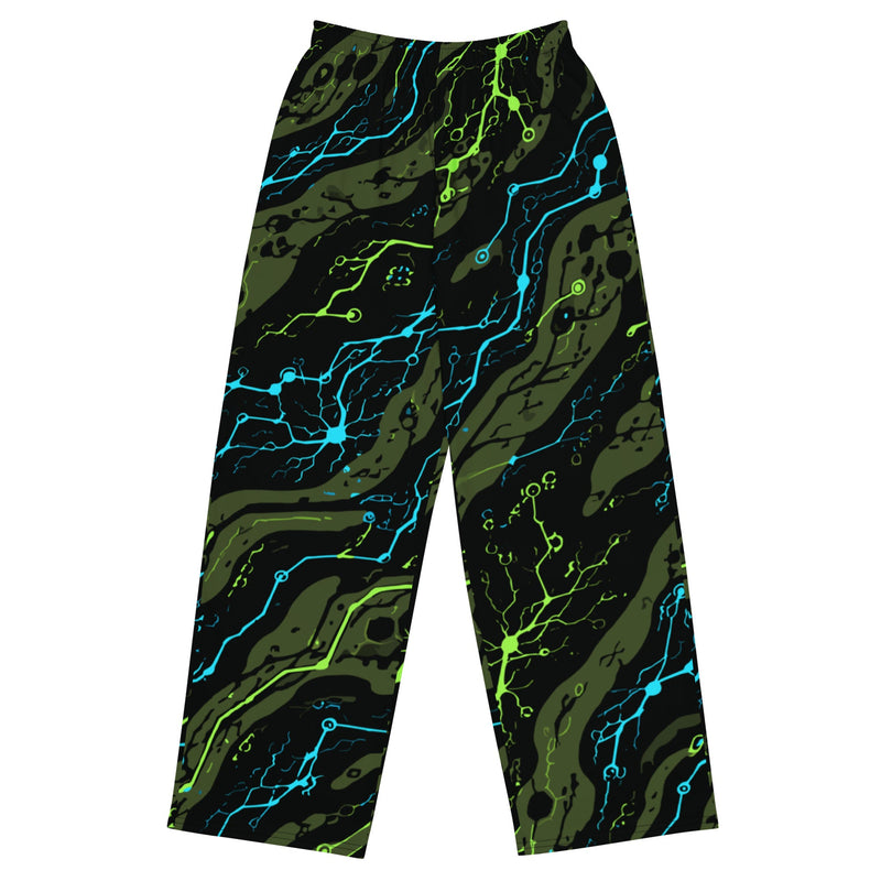Neuro-Stripe Bio-Neural Night CAMO Unisex Wide-Leg Leisure Pants - 2XS - Pant