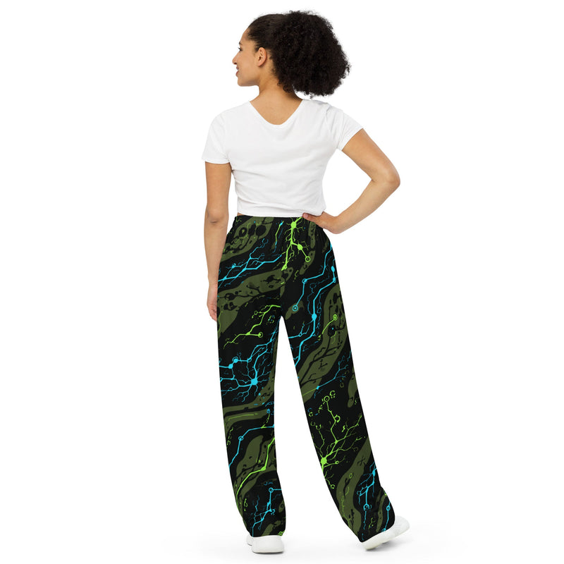 Neuro-Stripe Bio-Neural Night CAMO Unisex Wide-Leg Leisure Pants - Pant