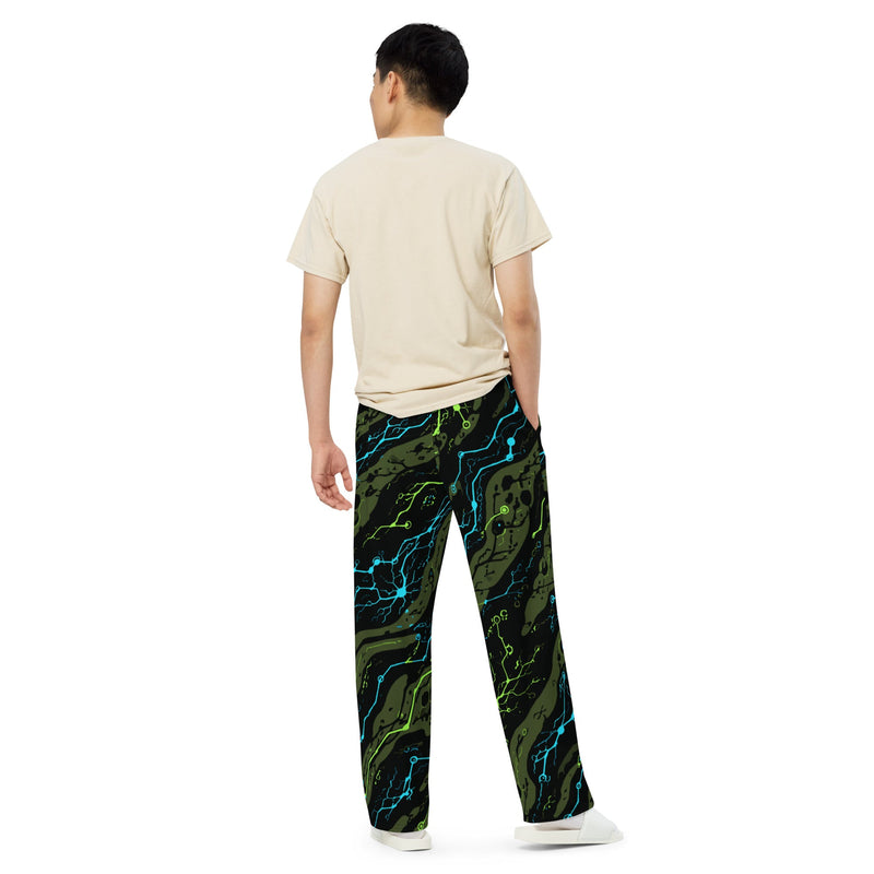 Neuro-Stripe Bio-Neural Night CAMO Unisex Wide-Leg Leisure Pants - Pant