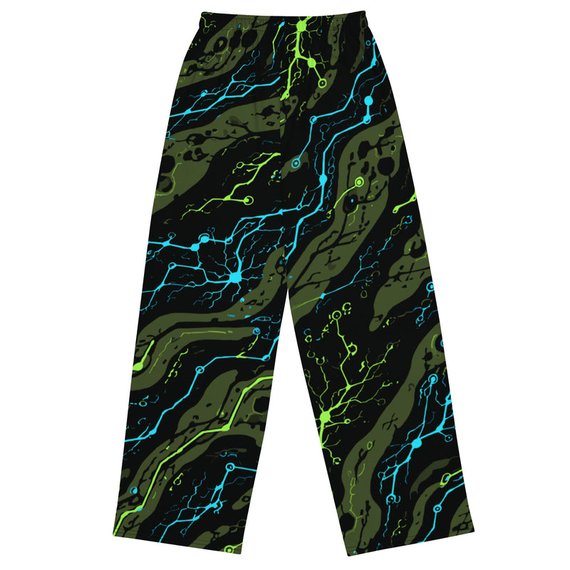 Neuro-Stripe Bio-Neural Night CAMO Unisex Wide-Leg Leisure Pants - Pant
