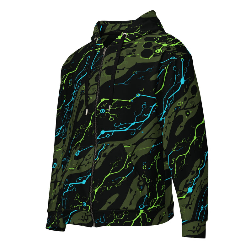 Neuro-Stripe Bio-Neural Night CAMO Unisex Zip Hoodie