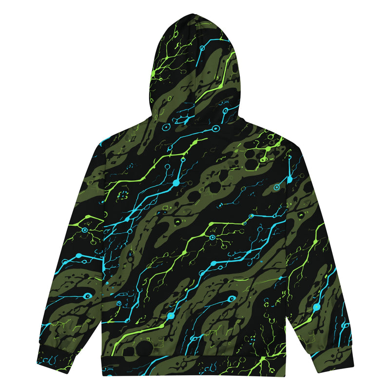 Neuro-Stripe Bio-Neural Night CAMO Unisex Zip Hoodie