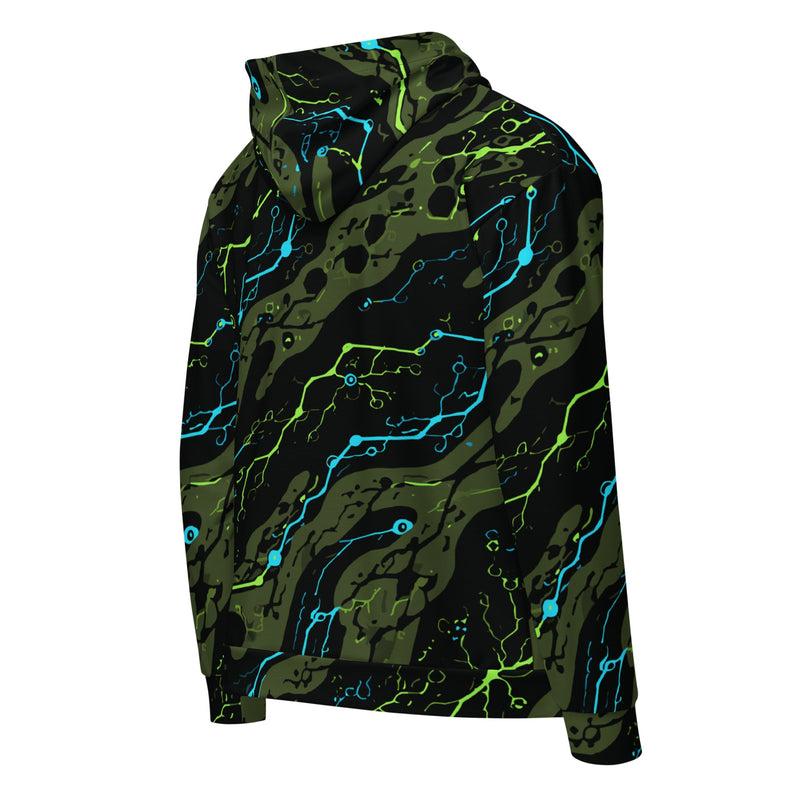 Neuro-Stripe Bio-Neural Night CAMO Unisex Zip Hoodie