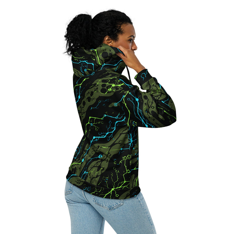 Neuro-Stripe Bio-Neural Night CAMO Unisex Zip Hoodie