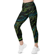 Neuro-Stripe Bio-Neural Night CAMO Womens Leggings with Pockets - Women