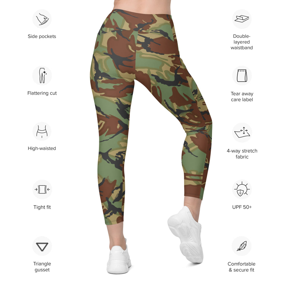 New Zealand Disruptive Pattern Material (DPM) CAMO Leggings with pockets - Womens With Pockets