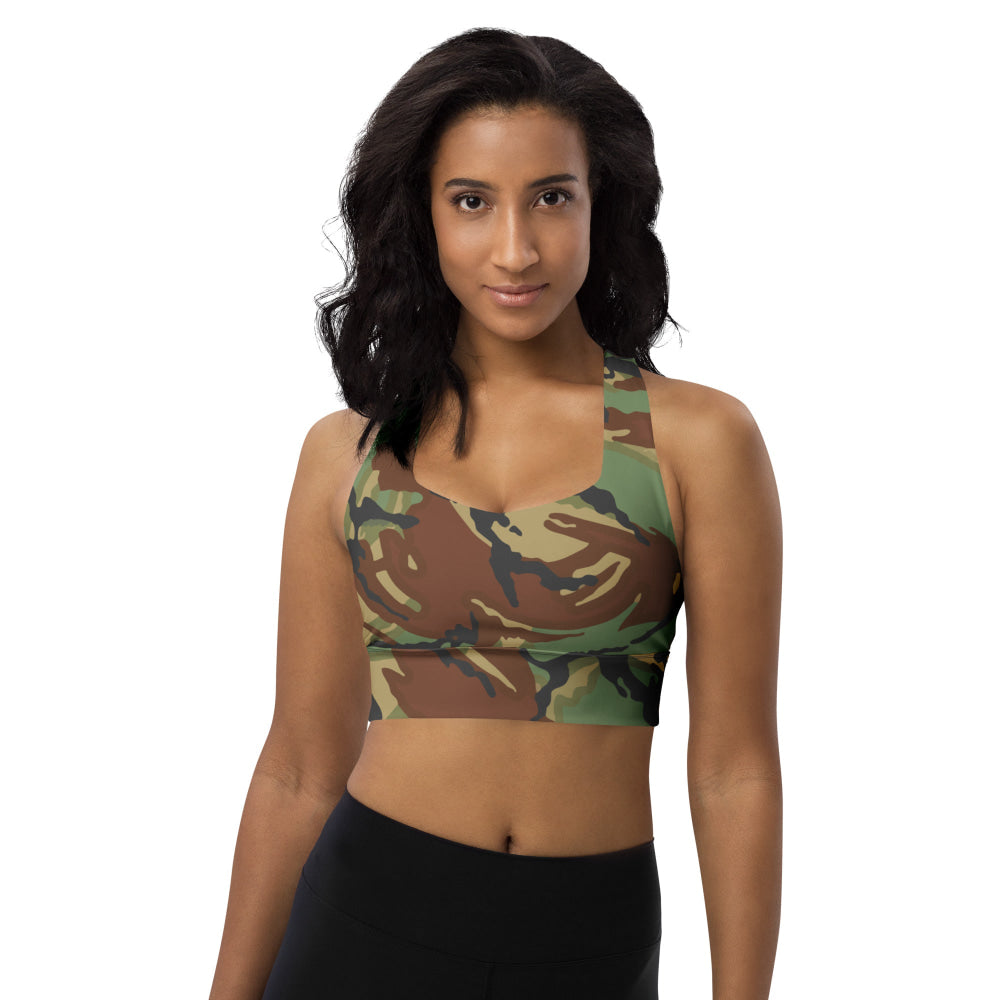 New Zealand Disruptive Pattern Material (DPM) CAMO Longline sports bra - Womens Sports Bra