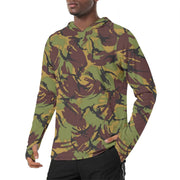 DPM New Zealand Woodland CAMO Mens Sunscreen Sports Hoodie With Thumb Holes - S / White