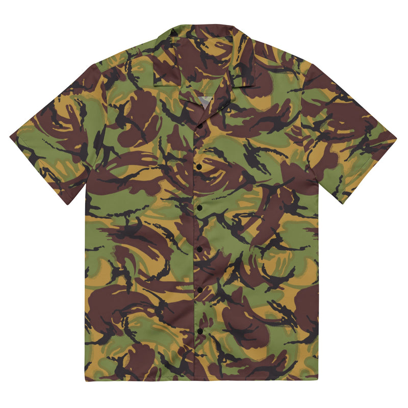 DPM New Zealand Woodland CAMO Unisex Short-Sleeve Button Shirt - 2XS - Button-Up