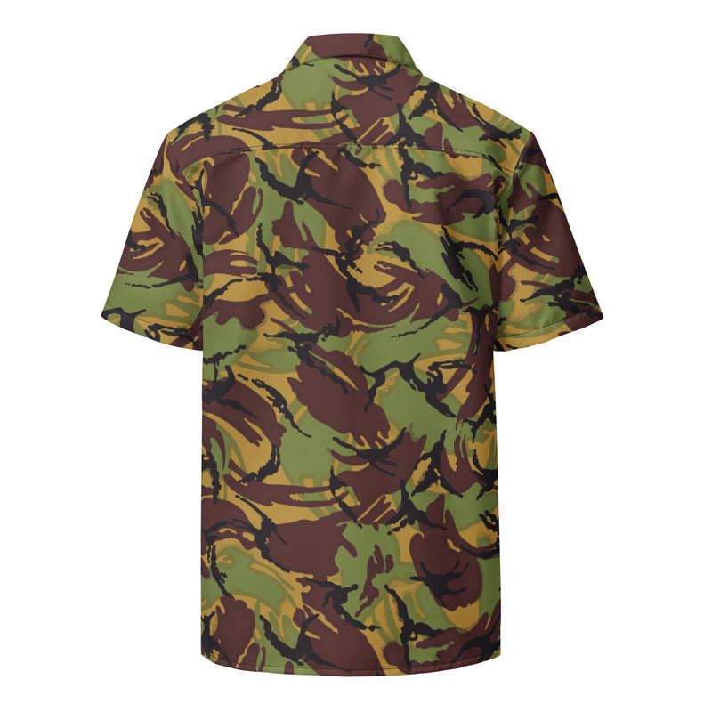 DPM New Zealand Woodland CAMO Unisex Short-Sleeve Button Shirt - Button-Up