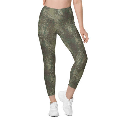 New Zealand Multi-Terrain Camouflage Uniform (MCU) CAMO Leggings with pockets - Womens With Pockets