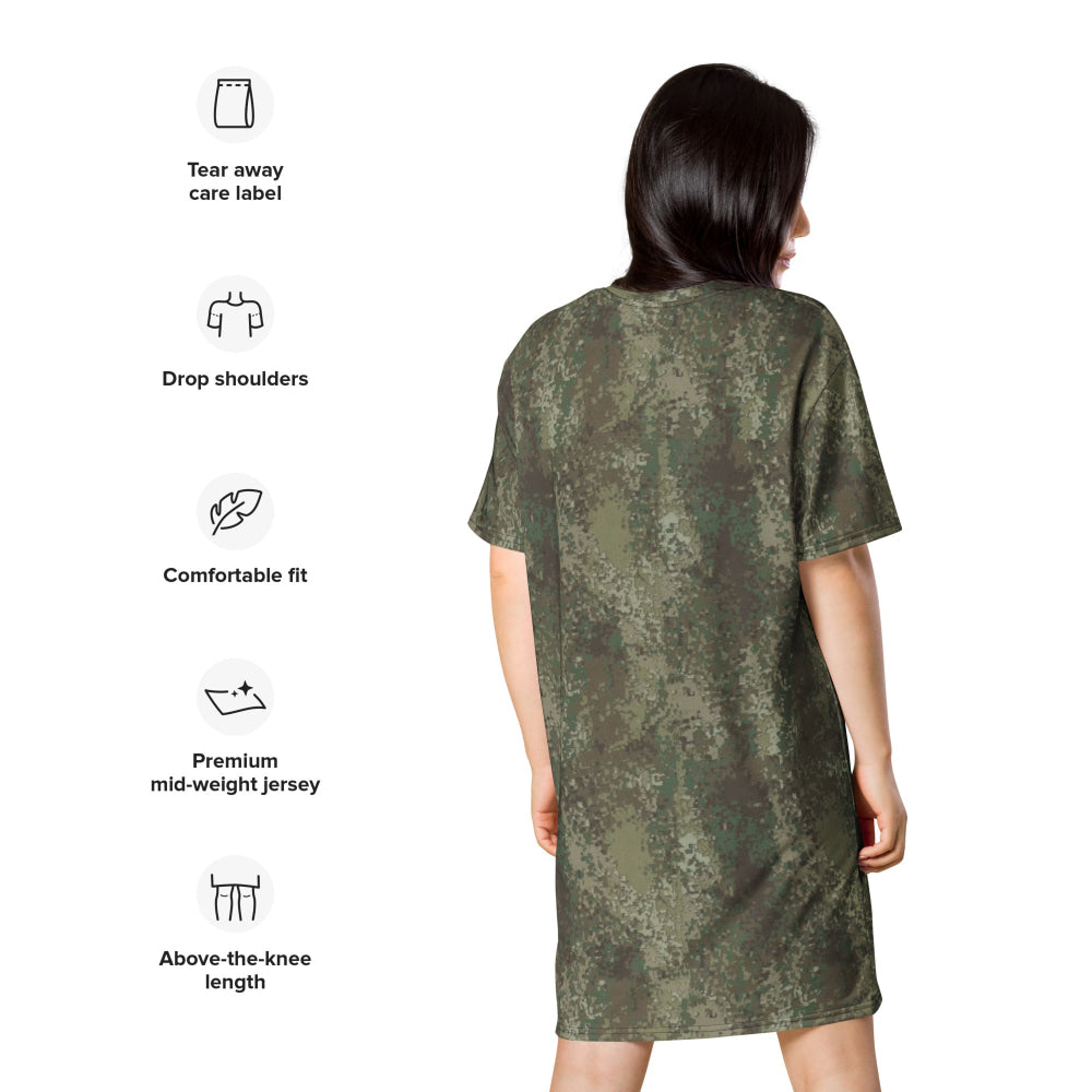 New Zealand Multi-Terrain Camouflage Uniform (MCU) CAMO T-shirt dress - Womens T-Shirt Dress