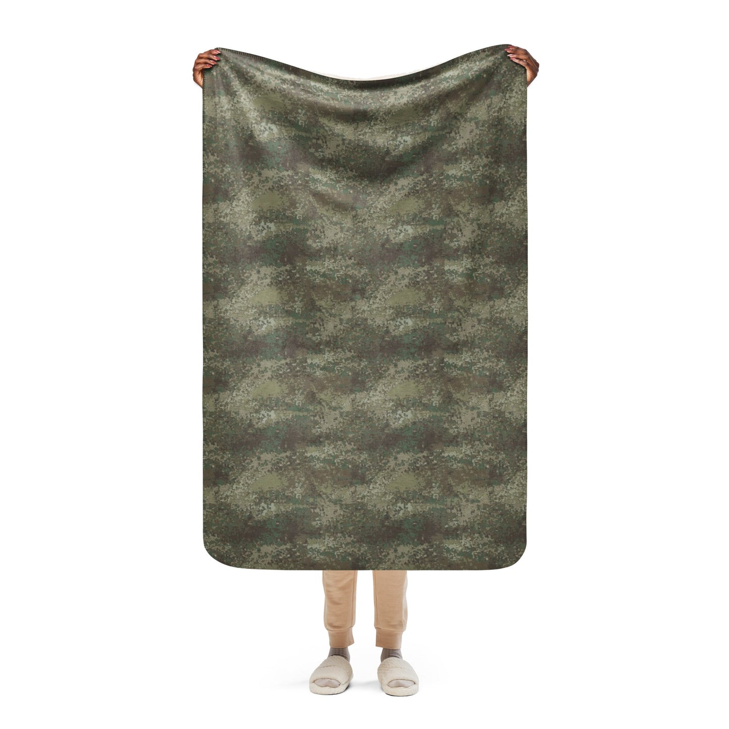 New Zealand Multi-Terrain CAMO Sherpa Blanket - 37″×57″