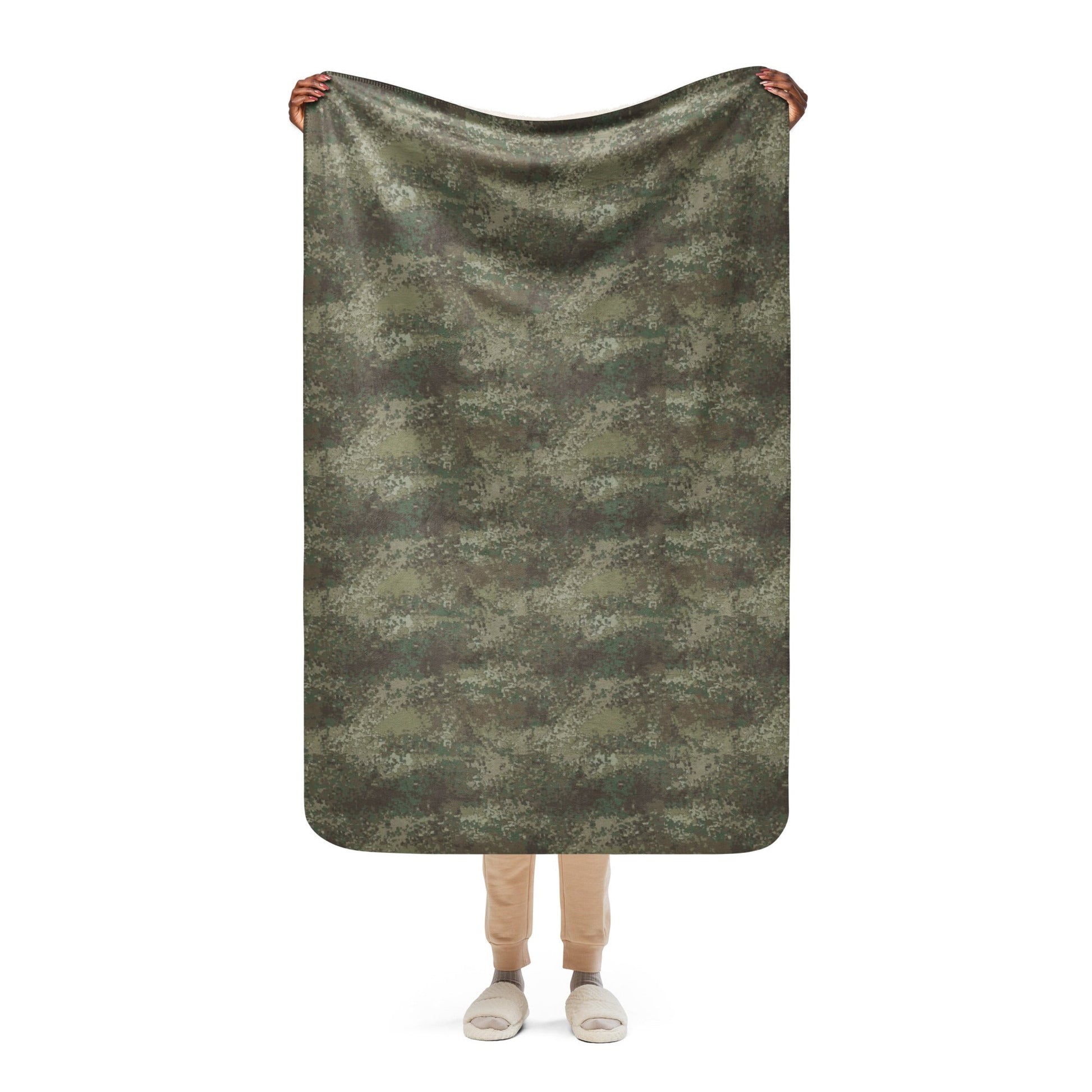 New Zealand Multi-Terrain CAMO Sherpa Blanket - 37″×57″