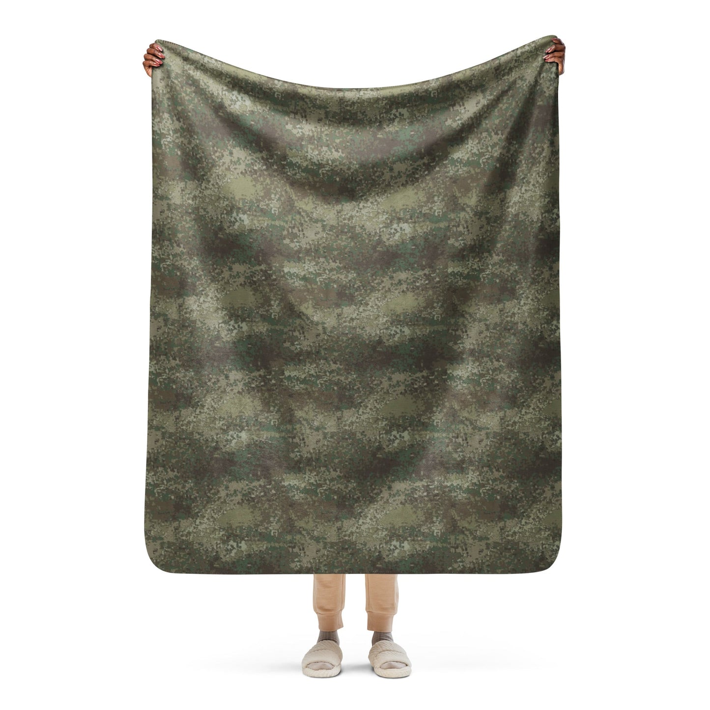 New Zealand Multi-Terrain CAMO Sherpa Blanket - 50″×60″