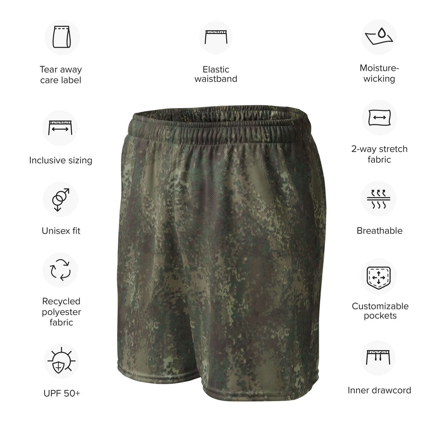 New Zealand Multi Terrain CAMO Unisex mesh shorts Mesh Shorts