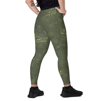 Night Desert Honeycomb CAMO Leggings with pockets - 2XS - Womens With Pockets